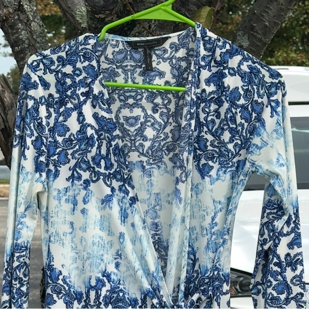 BCBGmazaria Long Sleeve WRAP Dress